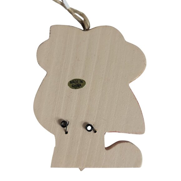 Snowman Couple Wood Ornament Smiling Rustic Farmhouse Folk Art Vintage READ - Picture 3 of 8